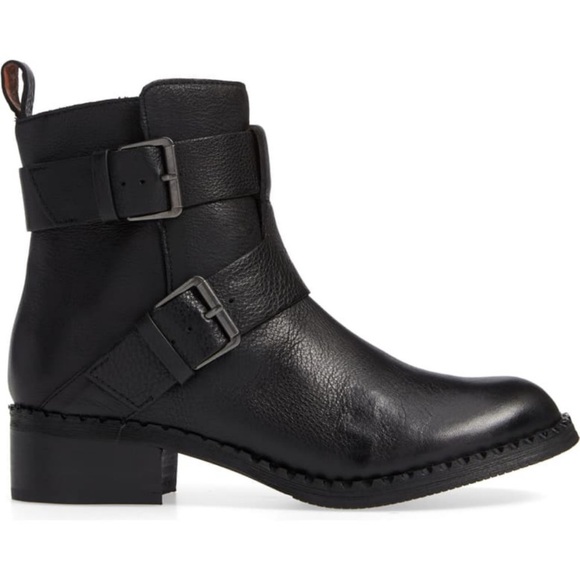 Kenneth Cole Gentle Souls Benton Leather Moto Booties 6.5 - Picture 1 of 11